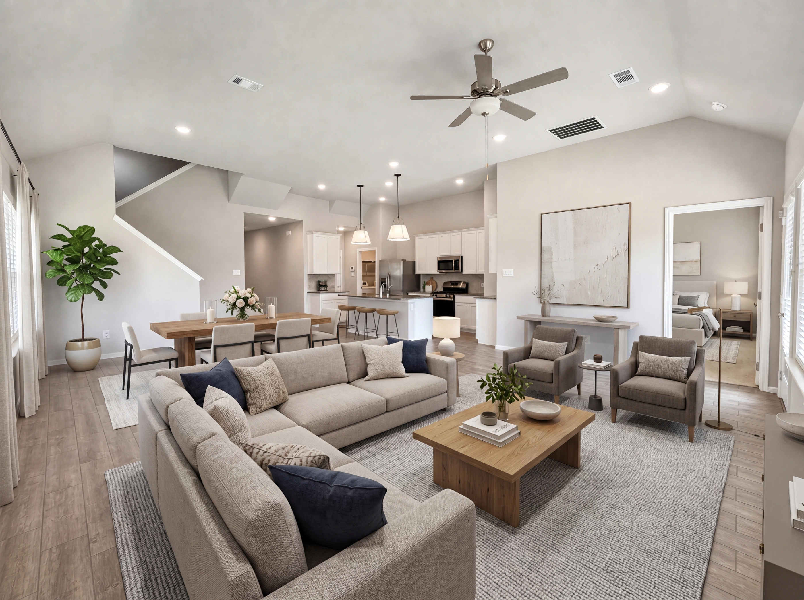 Living room from the kitchen